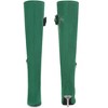 BLISSFUL STEP Women's Pointed Toe Stiletto Heel Rhinestone Flower Over the Knee High Boots - 2 of 4
