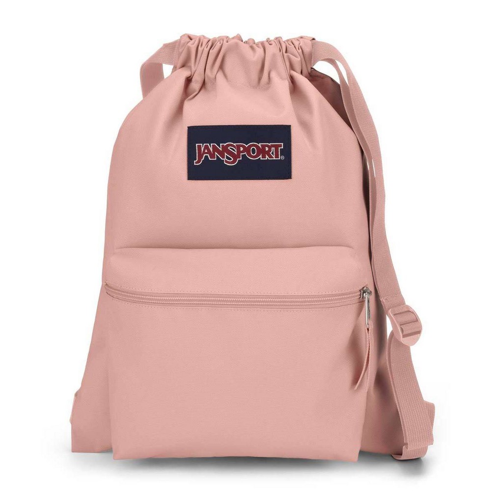 Photos - Backpack JanSport Draw Sack Drawstring Bag - Misty Rose Pink 