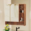 Bathroom Mirror Cabinet Wall Mounted, Over The Toilet Storage with Shelves, Towel Rack, and Medicine Cabinet - 2 of 4