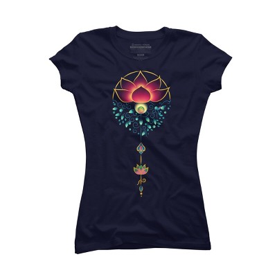 Junior's Design By Humans Lotus By timea T-Shirt