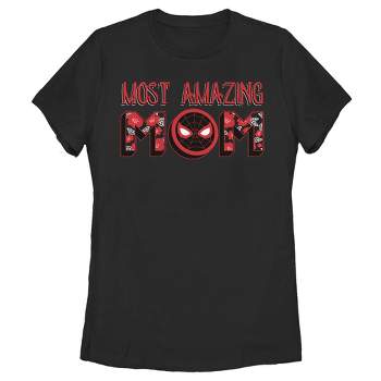 Women's Marvel Most Amazing Mom Spider-Man Badge T-Shirt