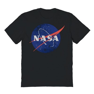 NASA Men's Faded Logo Short Sleeve Graphic Cotton T-Shirt