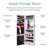 Best Choice Products Hanging Mirror Jewelry Armoire, Door or Wall Mounted Cabinet w/ LED Lights, Lock - 4 of 4
