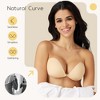 Niidor Strapless Sticky Bra for Women Sticky Bust Silicone Adhesive Bra Invisible Push up Lift Bra for Backless Dress with Nipple Covers - 2 of 4