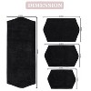 Waterford Tufted Bath Rug, Extra Soft and Absorbent, Non-Slip Bath Mats, Machine Washable bath rugs for Bathroom, 4 Pcs Set with Runner, Black - 3 of 4