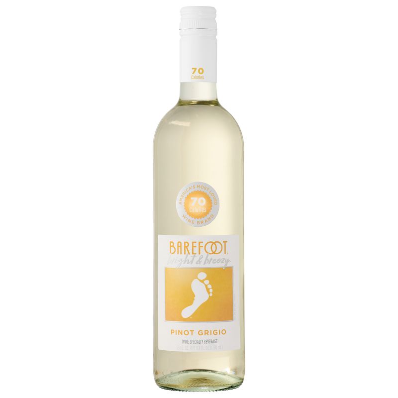 Barefoot Bright &#38; Breezy Pinot Grigio Wine - 750ml Bottle, 1 of 6