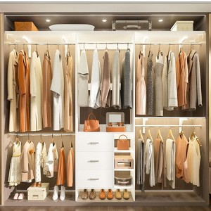 Aheaplus 96'' Wide Heavy-duty Closet Organizer System with Drawers and Tower Kit - 1 of 4