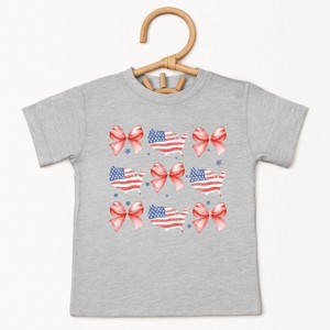 The Juniper Shop Patriotic America Stacked Coquette Toddler Short Sleeve Tee - 1 of 4
