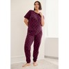 ellos Plus Size Short Sleeve Tee & Jogger 2-Piece Sleep Set - 4 of 4