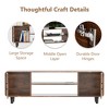 Chic Crate-55 Inch Media Console – Rustic Farmhouse TV Stand w/ Soft-Close Hinges & Storage Cabinets, Multi-Room Furniture - 3 of 4