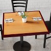 Emma and Oliver 36" Square 2-Tone High-Gloss Cherry / Mahogany Resin Table Top - 4 of 4