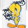 Looney Tunes Graffitti Tweety Women's White T-shirt - 2 of 3