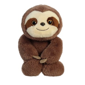 Aurora Medium Smiles Sloth Flopsie Adorable Stuffed Animal Brown 12" - 1 of 4