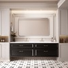 Rectangular Framed Tempered Glass Wall-Mounted Bathroom Vanity Mirror - 3 of 4