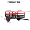 1500 lbs Heavy Duty Steel Dump Cart, 15 Cubic Feet Tow Behind Garden Trailer with Removable Sides, Hand Pull or Foot-Release Dump Cart - 3 of 4
