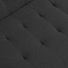 Okak Fabric Futon Couches Loveseat Sleeper Sofa, 2 seater Convertible Sofa Bed with wood Frame Stainless legs for Small Apartments, living Room, Black - 2 of 4