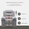 Power Velvet Recliner Chair with Adjustable Massage Function, One Side Pockets, Heating System - 4 of 4