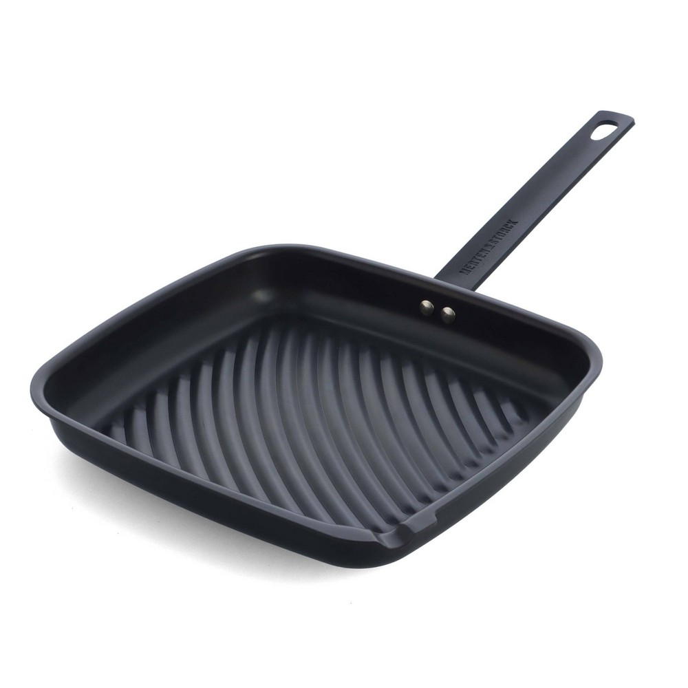 Merten & Storck 12"x10" Pre Square Grill Pan: Cast Iron, Steel Handle, Induction Compatible, Hand Wash Only
