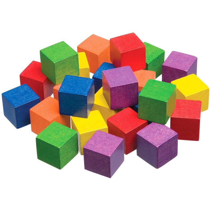 Learning Advantage Wooden Cubes, 1 Inch, Assorted Colors, set of 102, 5 of 6