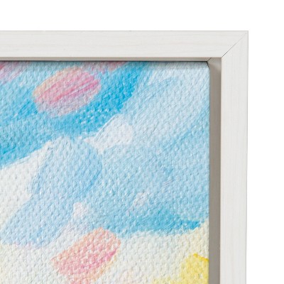 Apache Junction Sunset Tropical Coastal Canvas Print with White Frame