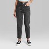 Women's Super-High Rise Curvy Mom Jeans - Wild Fable™ Black Wash - image 2 of 3