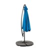 VisioGear Patio Umbrellas, Outdoor Umbrella with Adjustable Tilt, 8 Ribs Market Umbrella with Polyester Shade, Blue, 115.75"*98.43"*115.75" - 4 of 4