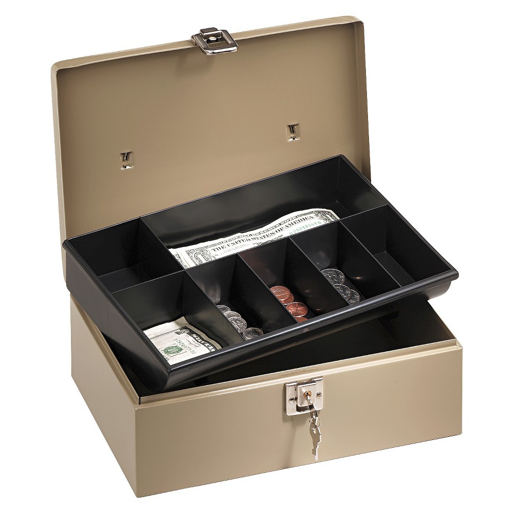 PM Company Lock'n Latch Steel Cash Box