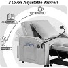 Kumasinova 71" 3-in-1 Convertible Cloud Couch,Sleeper Chair with Adjustable Backrest,Velvet Folding Sofa Bed  for Small Spaces,Living Room Furniture - 3 of 4