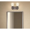 Sunset Lighting 2-Light 100W Vanity,  Buttercup Glass, Tique Finish - 2 of 3