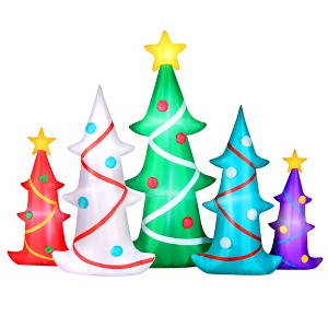 Occasions AIRFLOWZ INFLATABLE COLORFUL CHRISTMAS TREES  9FT, 6 ft Tall, Red - 1 of 4