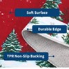 Garvee Red Snowman Deer Tree Christmas Area Rug Winter Home Decor Low-Profile Washable Rug for Entryway Bedroom Living Room Laundry Room Indoor - 4 of 4