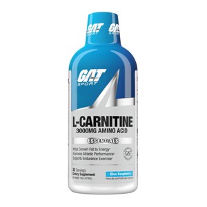 GAT SPORT L-CARNITINE 3000 mg, Blue Raspberry, 16 oz (32 Servings) : Target
