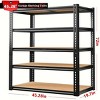 Heavy-Duty 5-Tier Storage Shelf, Foldable Steel Organizer Rack with Wheels for Kitchen Living Room, No Tools Assembly, Space Saver - 2 of 4