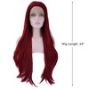 Unique Bargains Women Long Straight Hair Lace Front Wig with Wig Cap 24" 1PC - 2 of 4