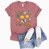 The Juniper Shop Flowers and Butterflies Youth Short Sleeve Tee - S - Mauve - 4 of 4
