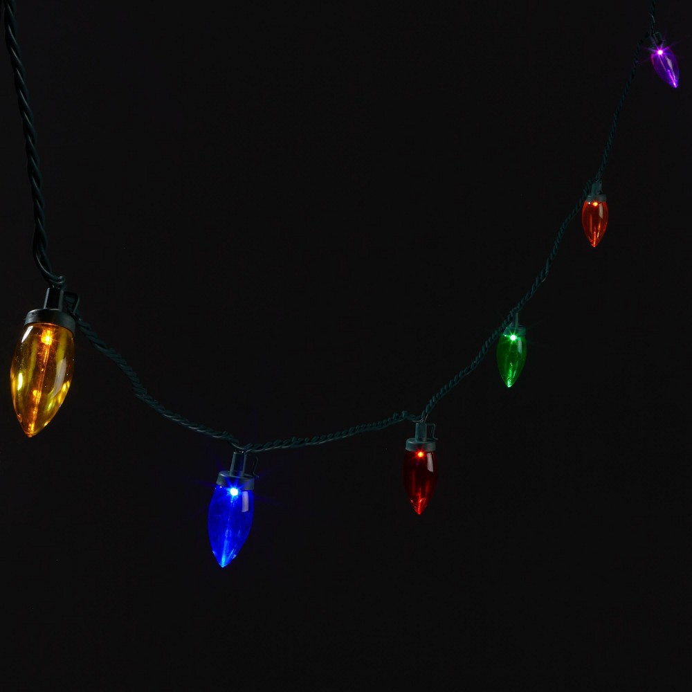 25ct LED Smooth C9 Christmas String Lights Multicolor with Green Wire - Wondershop