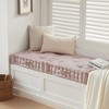 FONTOI 24*"24*"5" Square Bed Pillow, Floor Pillow Cushion, Couch Cushion with Scalloped Edge Design for Bed Couch Sofa Floor, Blush, 24"*5"*24" - 4 of 4