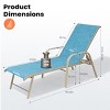 Pellebant Outdoor Lounger Aluminum Adjustable Chaise Lounge Chairs with Arms (Set of 2) - 2 of 4