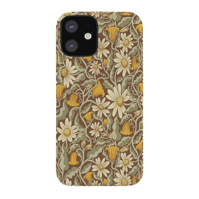 Sewzinski Retro Flowers on Brown Snap iPhone Case - Society6