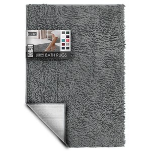 Hearth & Harbor Bathroom Rugs, Machine Washable Chenille Bath Mat for Bathroom - 1 of 4