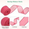 Unique Bargains Burlap Wired Edge Durable Thick Fabric Ribbons for DIY Crafts 1 Pc - 2 of 4