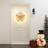 LuxenHome 1.6Ft Round Light Wreath and Red Light Bow Holiday Decoration with Timer Clear - 3 of 4