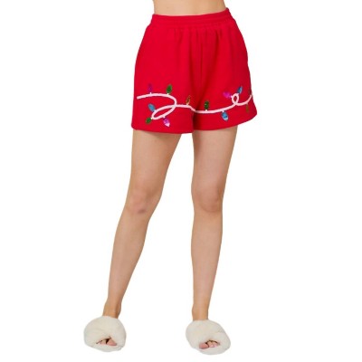 Women's Christmas Light Sequin Shorts - Main Strip