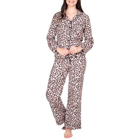 Women Winter Flannel Pajama Sets Cute Printed Long Sleeve