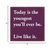 Slickblue Inspirational Wood Wall Sign – “Live Like It” Quote – Rustic 7x7 Motivational Decor, Color Options - 3 of 3