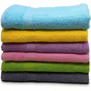 6 - Pack Bath Towels - 30x 60 - Ultra Soft 100 Cotton, Highly Absorbent for Bathroom, Pool, Gym, Spa, Hotel Use Colors Variety - 1 of 4