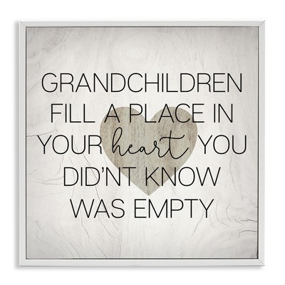 Stupell Industries Heartwarming Grandchildren Phrase, 24" x 24"