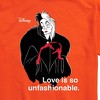 Men's - Disney Villains - Cruella De Vil Love Unfasionable Short Sleeve Graphic T-Shirt - 2 of 4