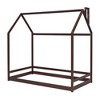 CAVINAS Twin/Full Size Wooden House-Shaped Bed Frame,Cute Floor Bed for Kids Room,Bedroom - 4 of 4