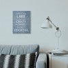 Stupell Industries Parade Crazy Funny Lake Party Blue Wood Texture Word Design - 2 of 4